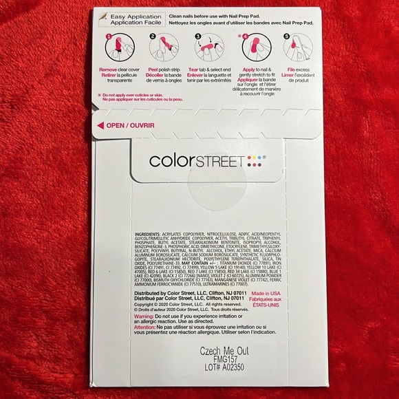 NEW Color Street 100% Real Nail Polish Strips. Color: Czech Me Out - Picture 2 of 3